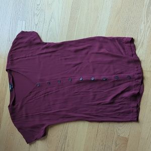 Burgundy Madewell Tunic dress